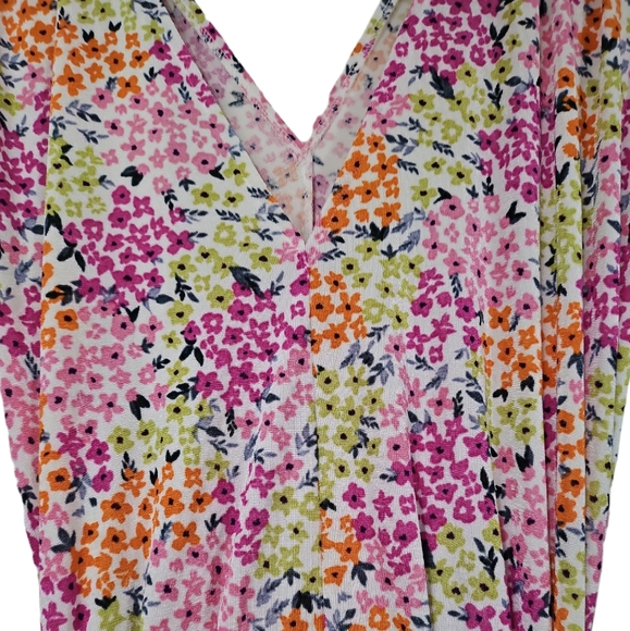 Summer Floral Dress,woman V-neck, size:small-medium, multicolor - Picture 4 of 5
